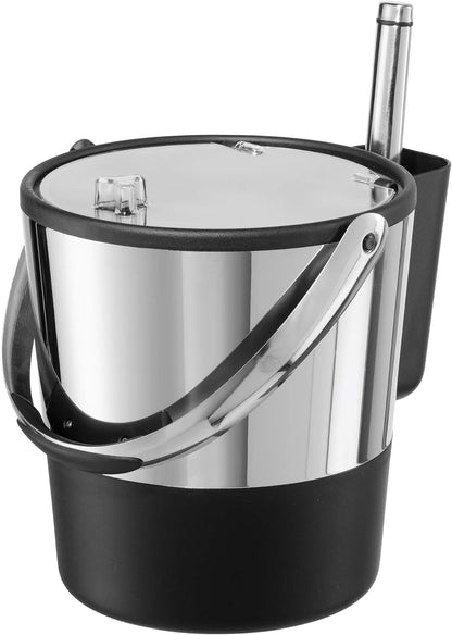Oggi Insulated Ice Bucket, 4 Quart / 3.8 L, Stainless Steel, Black.1