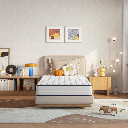 Twin Mattress 6 Inch, Bonnell Spring Hybrid with Spine Support1
