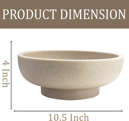 Decorative Bowl, Large Fruit Bowl, Sand Beige | Fruit Bowl for Kitchen Counter, Modern Resin Bowl for Home Decor, Key Holder for Entry Table6