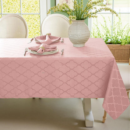 Tablecloth Rectangle, Jacquard, 52" X 70", Pink3