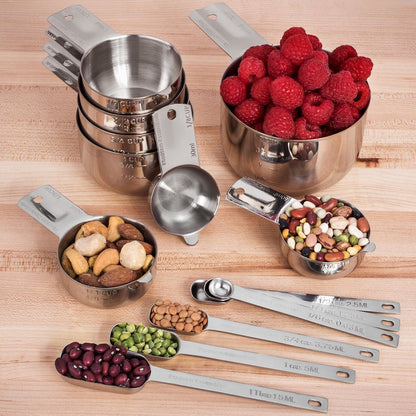 Stainless Steel Measuring Cups and Spoons Set (15 Piece Set)8
