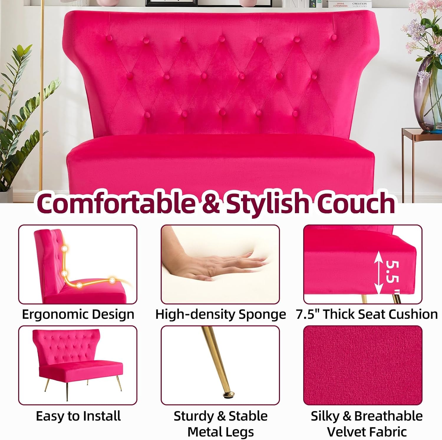 small-velvet-sofa-soft-upholstered-40-armless-loveseat-couch-with-high-density-foam-modern-tufted-cushion-with-gold-legs-for-bedroom-dorm-apartment-girls-teens-easy-assembly-fuchsia