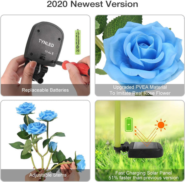 Solar Garden Lights Outdoor,Solar Flower Lights,Solar Garden Stake Lights7