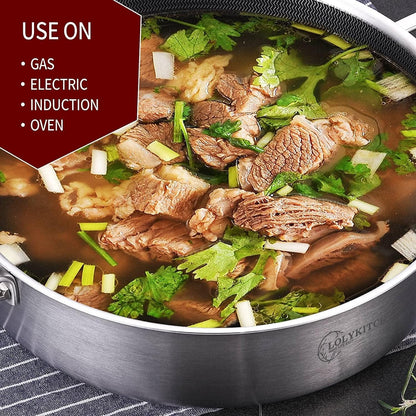 Frying Pan Set Nonstick | 10-Piece Stainless Steel Cookware Set | Professional Non-Toxic | Pfoa-Free Pans for Everyday Cooking | Detachable Handle | Induction & Oven Safe ﻿ ﻿4