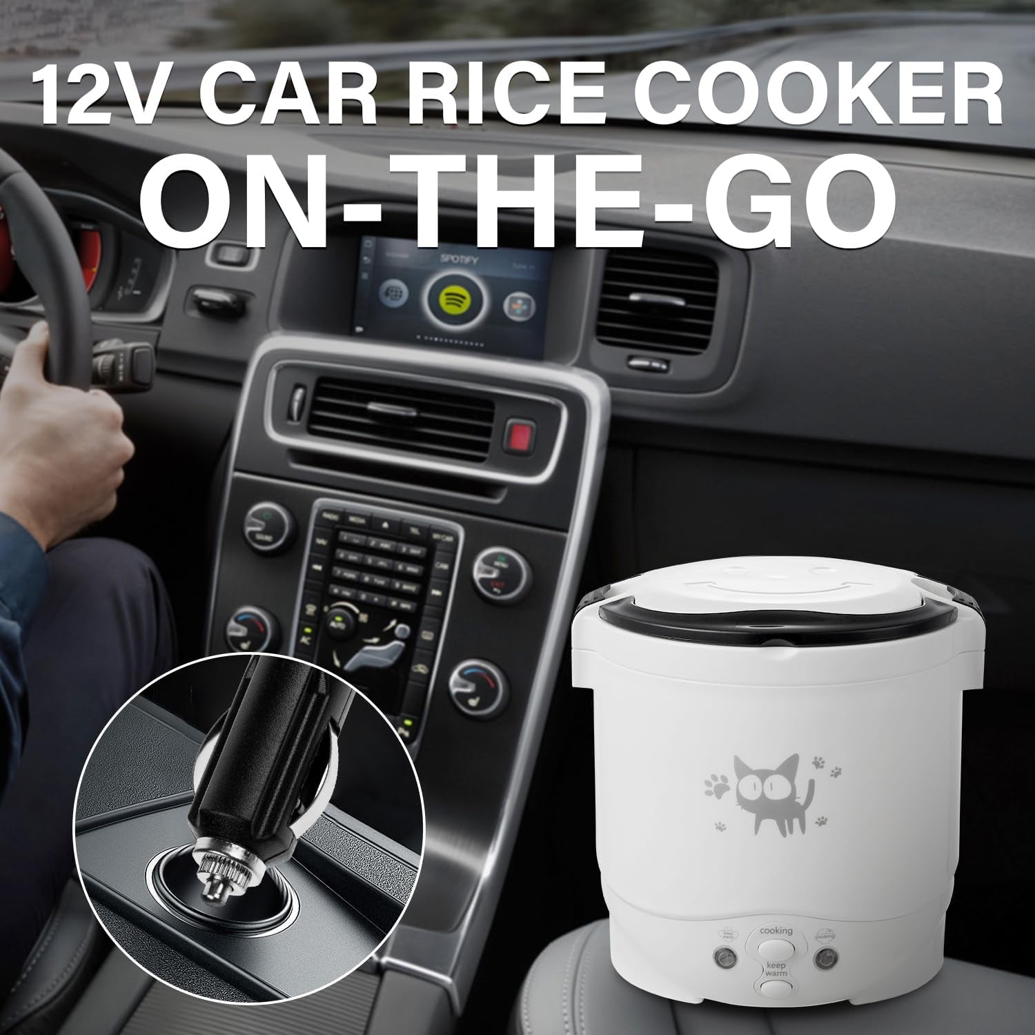 12v-rice-cooker-for-car-1l-mini-rice-cooker-with-steamer-white-2cup-portable-travel-rice-cooker-for-1-2-people-cooking-heating-auto-keeping-warm-function-used-as-an-electric-lunch-box