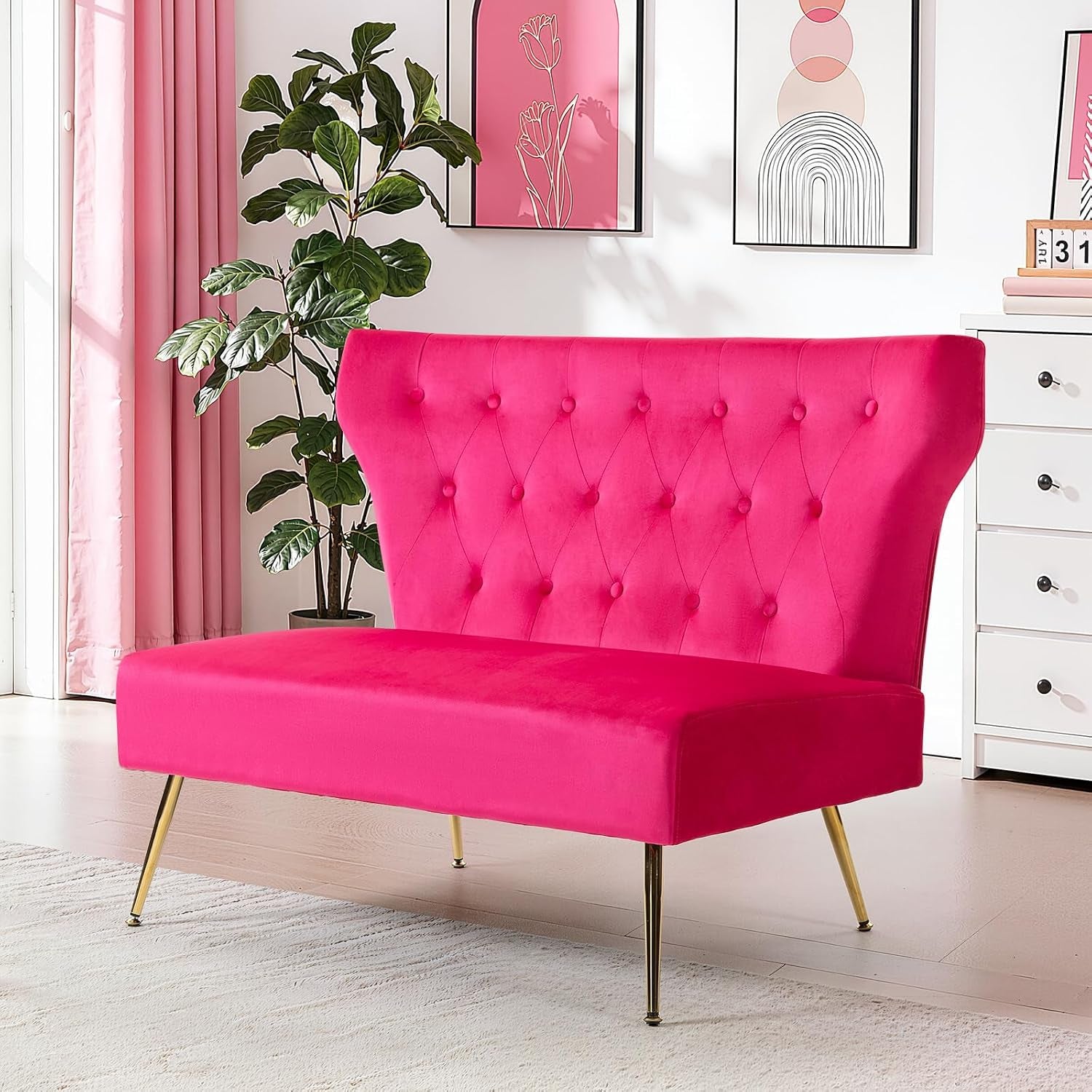small-velvet-sofa-soft-upholstered-40-armless-loveseat-couch-with-high-density-foam-modern-tufted-cushion-with-gold-legs-for-bedroom-dorm-apartment-girls-teens-easy-assembly-fuchsia