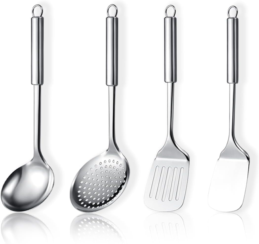 stainless-steel-cooking-utensils-set-4-pieces-kitchen-tools-set-include-metal-spatula-set-kitchen-skimmer-soup-ladle-kitchen-gadgets-essentials-new-home-must-have