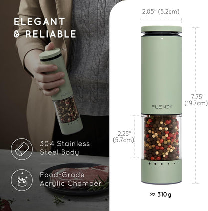 Rechargeable Electric Salt and Pepper Grinder Set with Charging Base3
