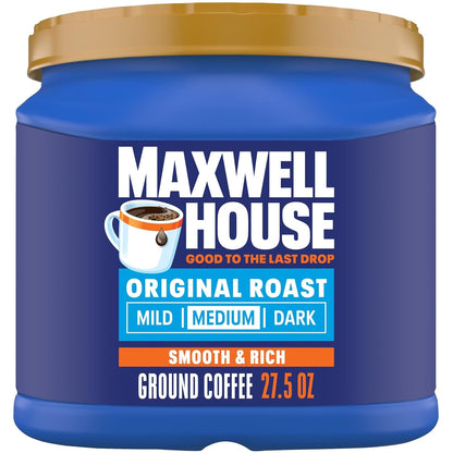Ground Coffee, Original Roast, 27.5 Oz Canister | Smooth & Rich Medium Roast Coffee, Full-Bodied Flavor, Rich Aroma, Roasted in the USA since 1892, Certified Kosher1