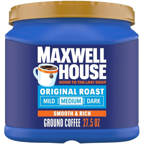 Ground Coffee, Original Roast, 27.5 Oz Canister | Smooth & Rich Medium Roast Coffee, Full-Bodied Flavor, Rich Aroma, Roasted in the USA since 1892, Certified Kosher1