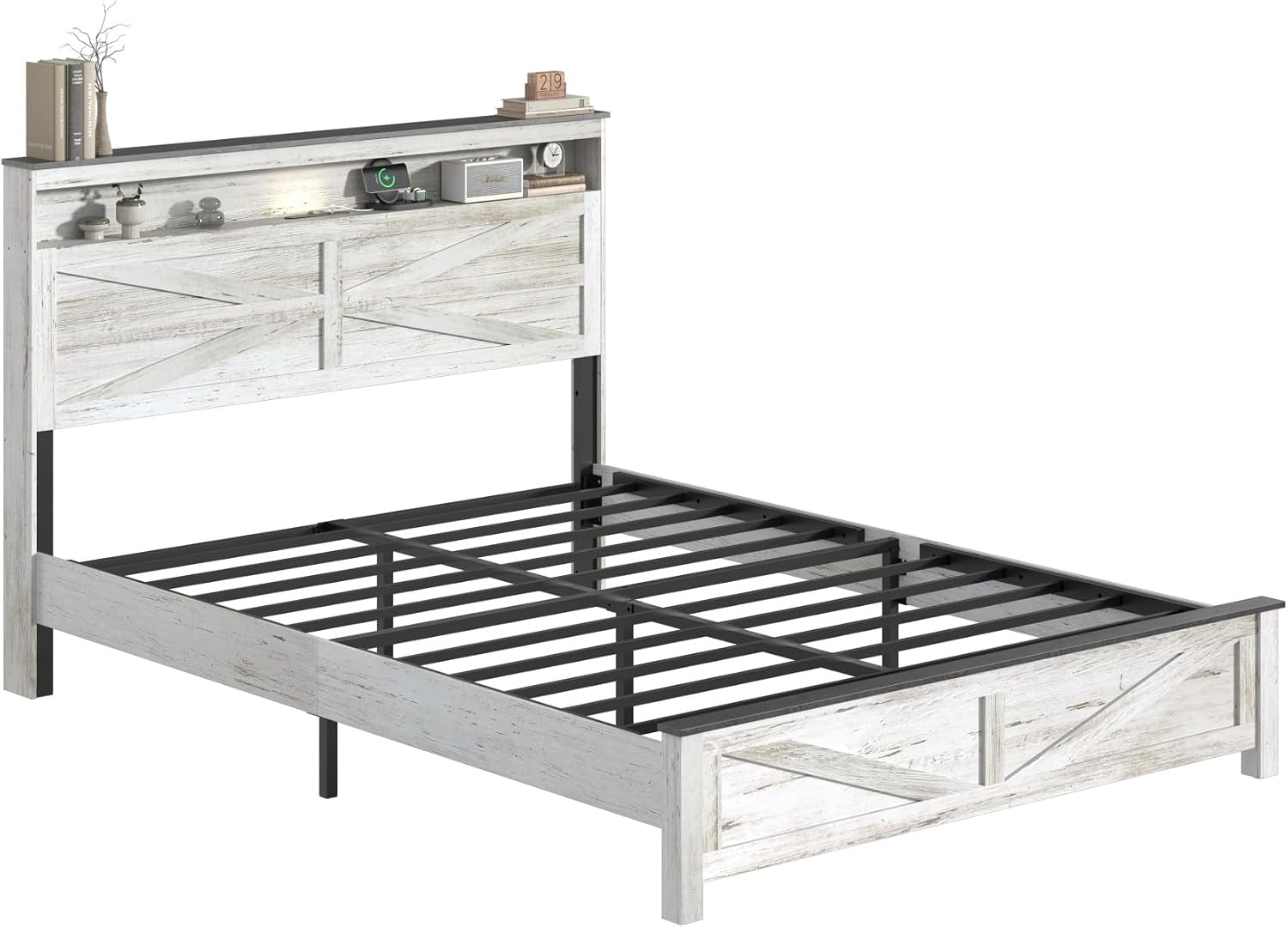 full-size-bed-frame-with-led-lights-usb-charging-station-storage-headboard-metal-platform-no-box-spring