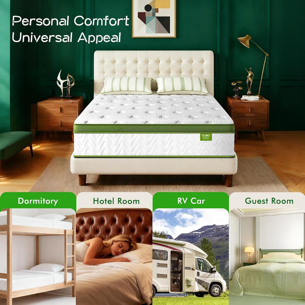 Twin Mattress 10 Inch - Twin Size Memory Foam Mattress in a Box with Individually Pocket Springs, Hybrid Gel Foam Mattresses Medium Firm, Fiberglass Free and Pressure Relief for All Sleep Positions9