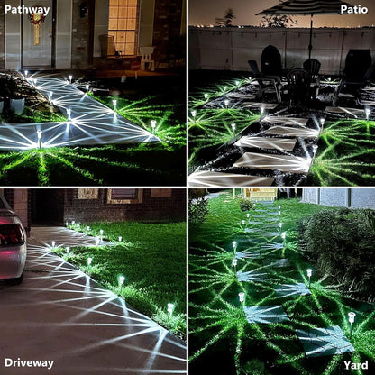 10 Pack Solar Pathway Lights Outdoor Waterproof, Cool White LED4