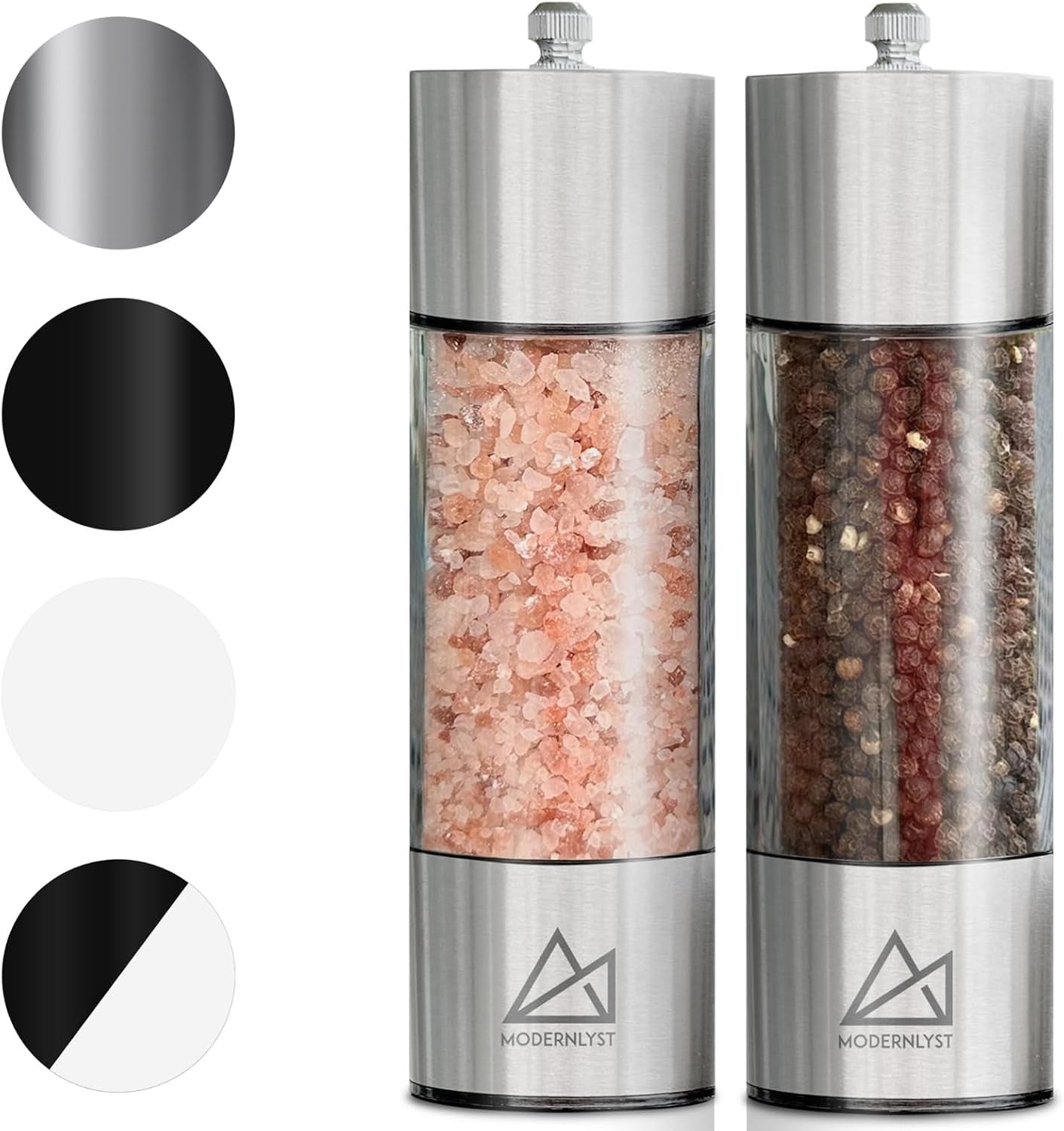 salt-and-pepper-grinder-set-manual-2-pack-large-round-salt-and-pepper-shakers-set-7-5-inch-stainless-steel-salt-grinder-refillable-manual-pepper-grinder-stainless-steel