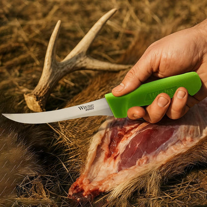 5" Boning Knife for Meat Processing: High-Carbon Stainless Steel Filet Knife, Curved, Semi-Stiff Blade for Deer, Brisket Trimming & Butchery6