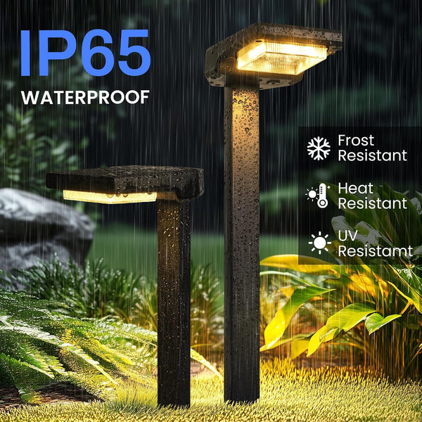 Solar Pathway Lights Outdoor, Smart Color Changing 9-In-1 Modes9