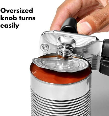 OXO Good Grips Manual Can Opener & Bottle Opener with Soft Easy-Grip Handle | Ergonomic Soft Handle, Smooth Operation, Ideal for Arthritis or Weak Hands, Kitchen Tool for Seniors4