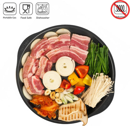 '- Korean BBQ Nonstick Grill Pan, KBBQ Grill Pan, Pfoa-Free, Dishwasher Oven Safe, Made in Korea7