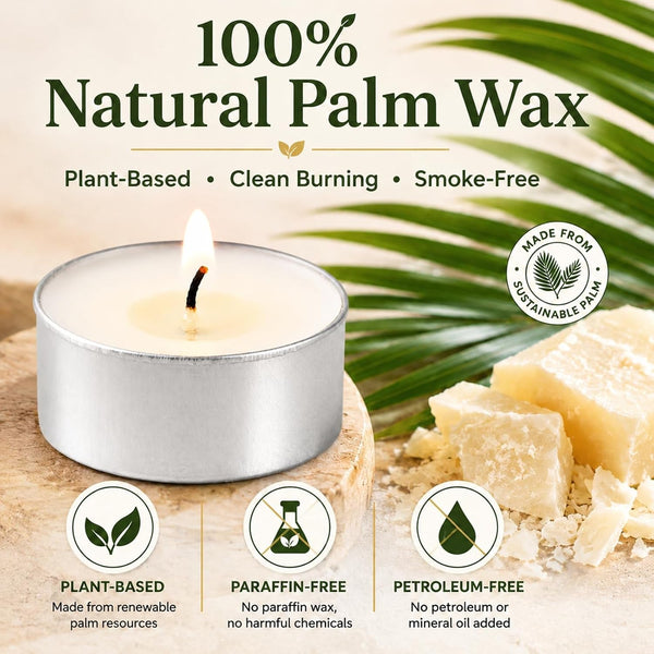 Tea Lights Candles 100 Pack, 6-7 Hour Long Burning Tealight Candles Bulk6