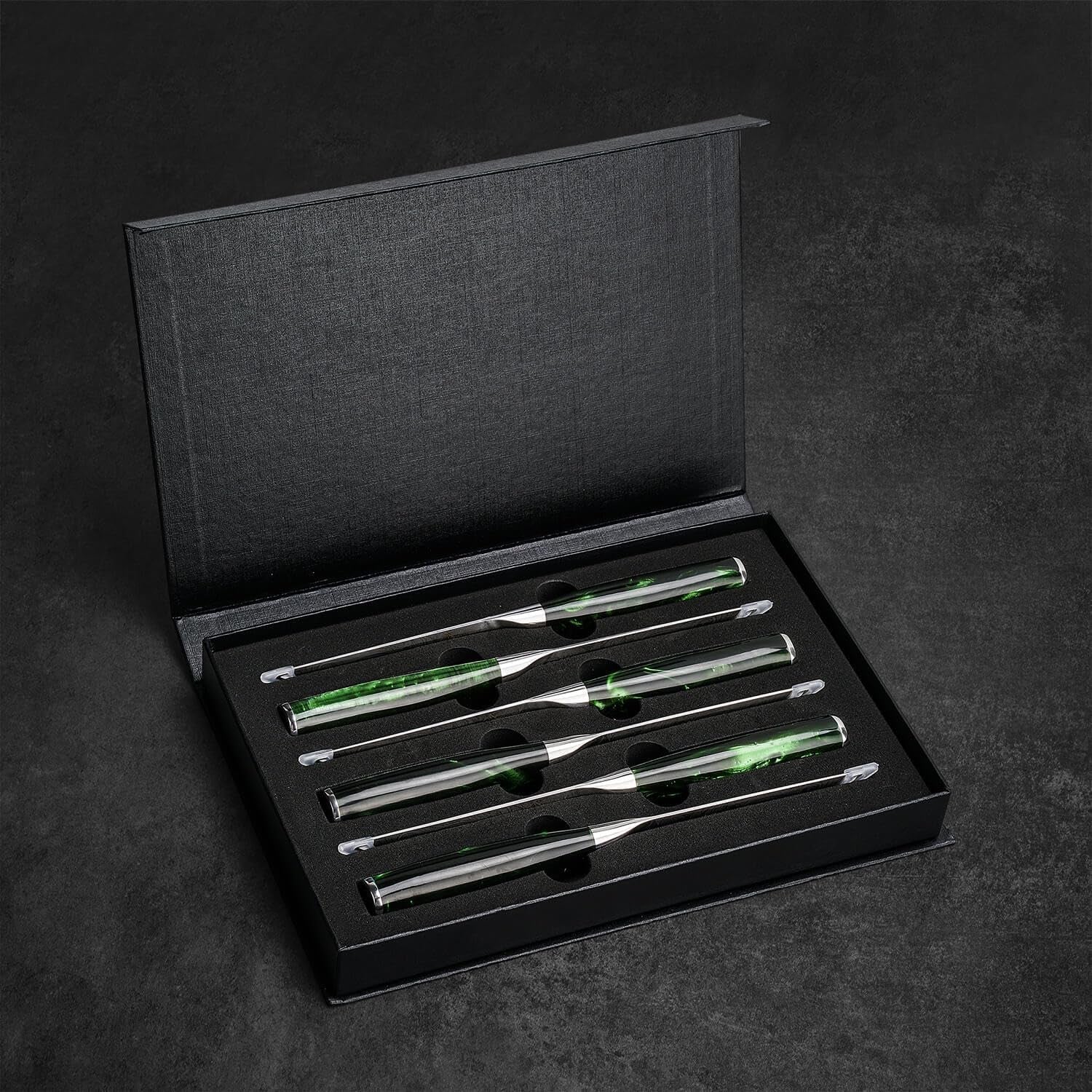 senken-14-piece-wasabi-japanese-kitchen-knife-set-8-piece-chef-knife-set-with-6-matching-serrated-steak-knives