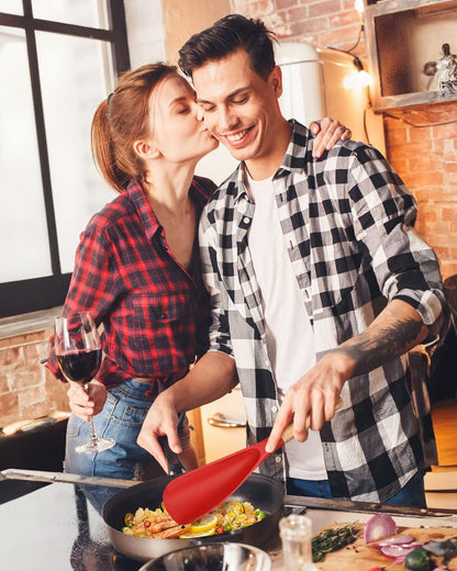 Silicone Cooking Spoon for Nonstick Cookwares, Multi-Function,11.4"6