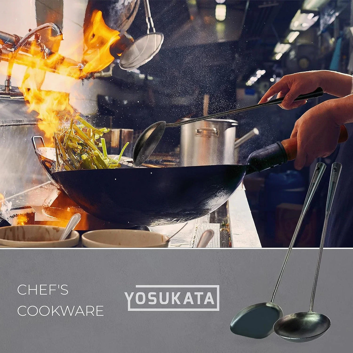 17-blue-carbon-steel-wok-spatula-and-ladle-3-pairs-chopsticks-durable-wok-utensils-set-of-5-traditional-asian-cooking-tools-and-accessories