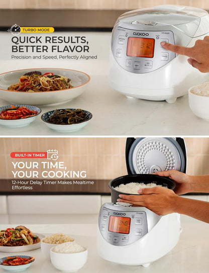 CUCKOO Micom Fuzzy Logic Rice Cooker, 12-Cup Cooked, Silver, CR-0632F | 6-Cup Uncooked Capacity, Nonstick Inner Pot, 6 Cooking Modes, 33-41 Minute Quick Rice, 13-Hour Preset Timer, Made in Korea5