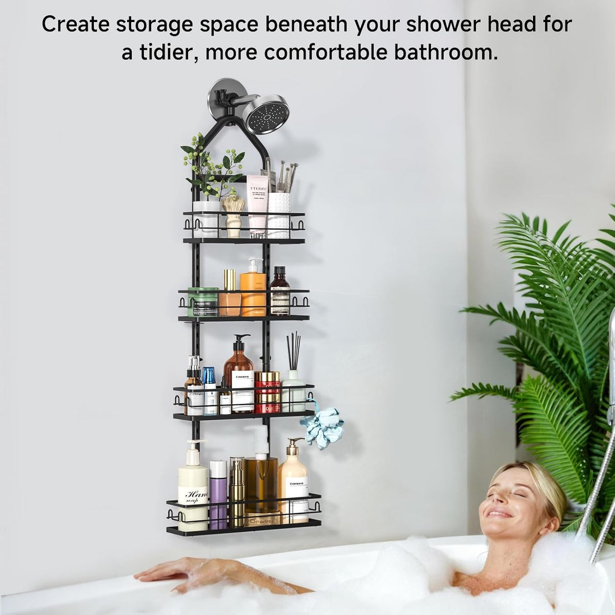 shower-caddy-hanging-rustproof-4-tier-adjustable-hanging-shower-caddy-over-showerhead-no-drilling-handing-shower-racks-for-bathroom-shampoo-soap-storage