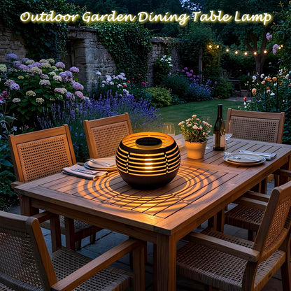 Solar Lantern Table Lamps with Amber Twinkling Glow, Waterproof Metal Landscape Fixture Dusk to Dawn for Outdoor Garden Tables, Balcony, Walkways, Bar Tabletop Create Romantic Ambiance2