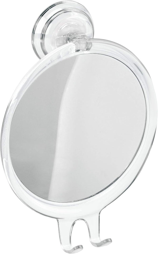Plastic Power Lock Suction Shower Shaving Razor Holder, Fog-Free Bathroom or Tub, 6" X 2" X 7", Mirror-Round4