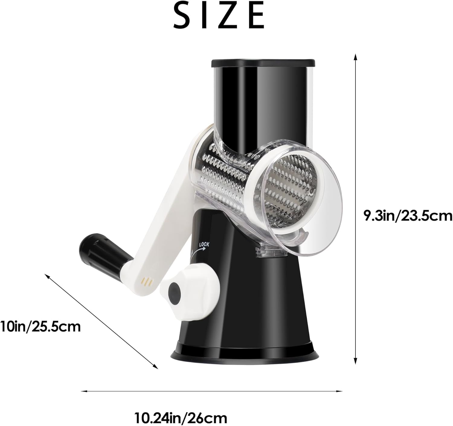 cheese-grater-hand-crank-rotary-vegetable-shredder-with-handle-and-strong-suction-base-3-in-1-kitchen-speed-spin-veggie-slicer-nut-grinder-for-pizza-top-hash-brown-salad-and-more-black