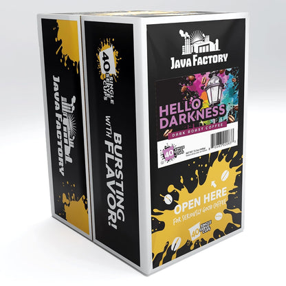 Dark Roast Coffee Pods, Hello Darkness, 40 Count - Compatible with Keurig K Cup Brewers, Bold and Intense Coffee Flavor for Coffee Aficionados2