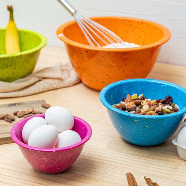 Confetti Melamine 4 Piece Nesting Mixing Bowls Set, Colorful Vibrant9
