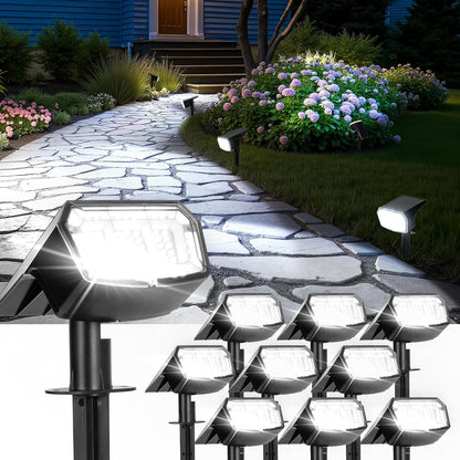 Solar Spot Lights Outdoor Waterproof, Solar Spotlights 10 Pack Cool White1