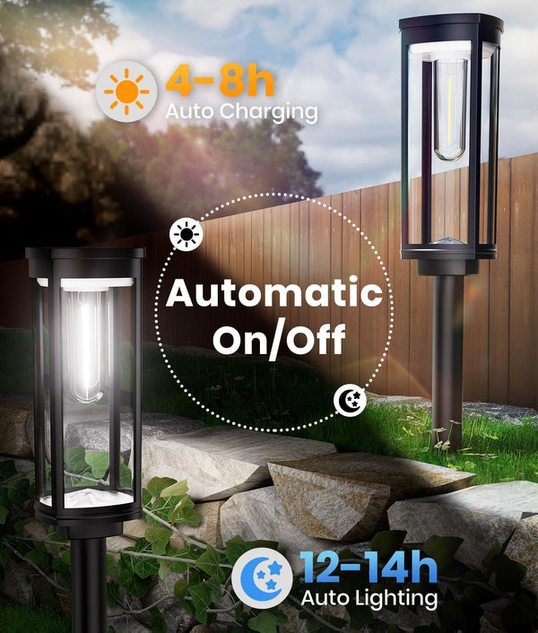 Solar Big Lights for Backyard, 8 Pack, Cool White, IP655