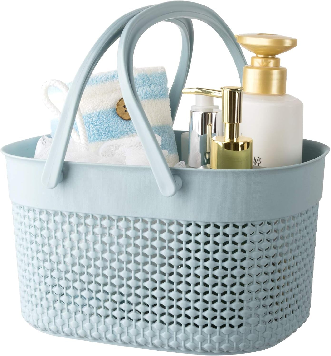 portable-plastic-shower-caddy-basket-with-handles-blue