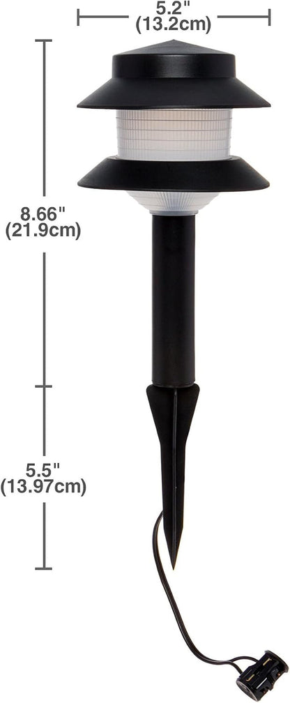 Paradise GL22627 Low Voltage Plastic 4W Path Light (Black, 12 Pack)4