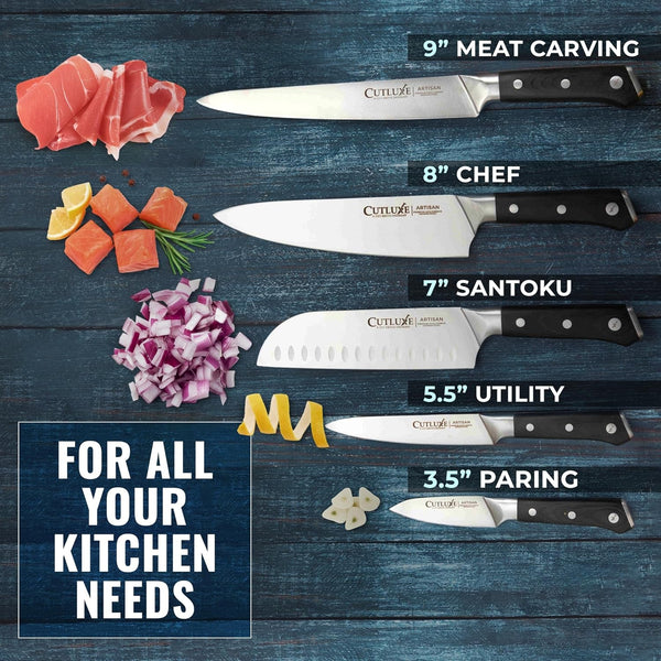 Kitchen Knives, 5-Piece Chef Knife Set – Razor Sharp German Steel9