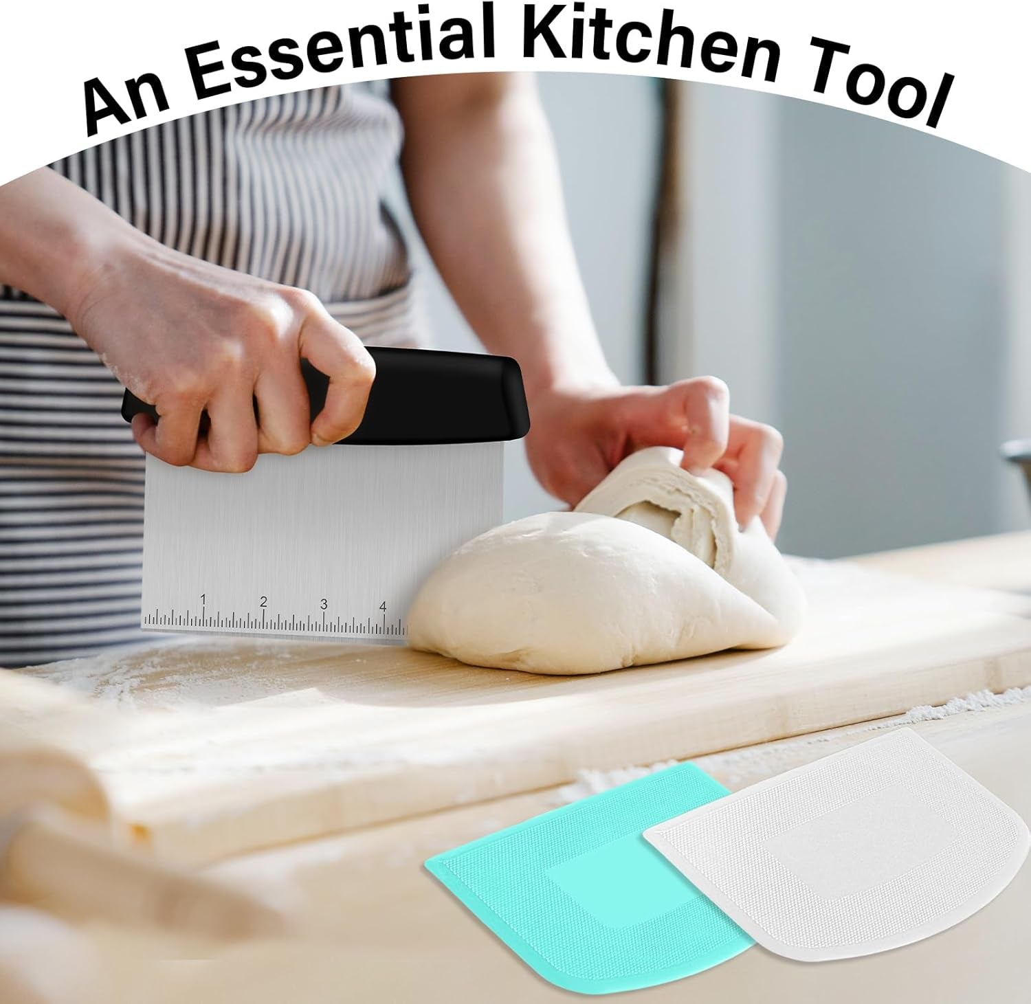 bench-scraper-premium-stainless-steel-dough-scraper-with-2-pcs-flexible-bowl-scraper-dough-cutter-with-measuring-scale-versatile-kitchen-scraper-set-for-pastry-bread-pizza-cake