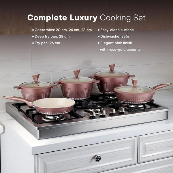 13Pcs Pots and Pans Set Nonstick, Marble Ceramic Coating Induction Cookware Set, Non Stick Kitchen Cooking Set with Frying Pans, Saucepans & Utensils, PFOA & PFOS Free9