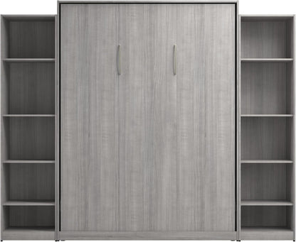 Queen Murphy Bed & Closet Organizer, Platinum Gray, Claremont, 105W9