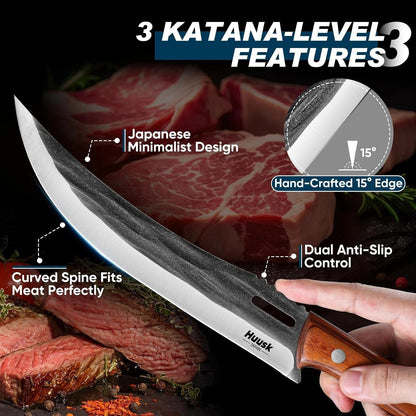 Japanese High Carbon Steel Carving Knife with Ergonomic Handle4