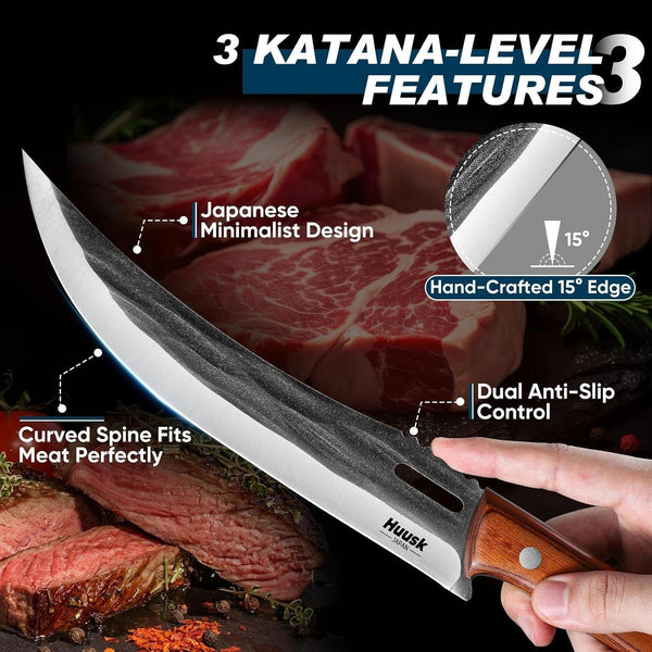 Japanese High Carbon Steel Carving Knife with Ergonomic Handle4