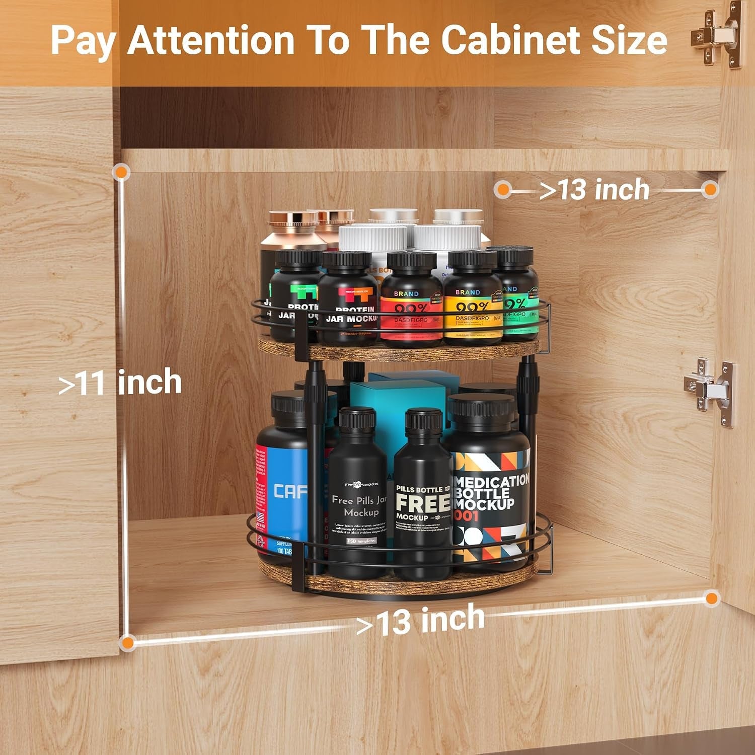 lazy-susan-organizer-spice-rack-rotating-spice-organizer-for-cabinet-pantry-seasoning-holder-spice-shelf-with-adjustable-height-kitchen-counter-shelf-countertop-organizer