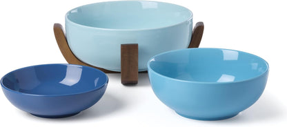 24 Seven Colors Turquoise Porcelain Nesting Bowl Set, 4-Piece2
