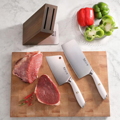 L1 Series 3-Piece HUA Cleaver Knife Block Set, Forged German Steel, 10275186
