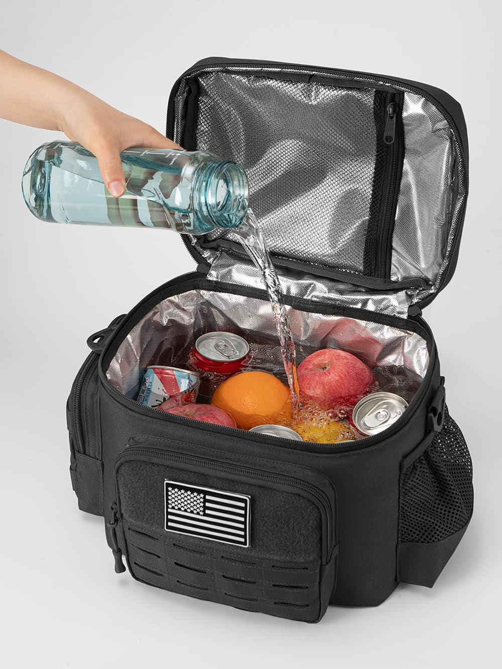 tactical-lunch-bag-for-mens-military-heavy-duty-lunch-box-work-leakproof-insulated-durable-thermal-cooler-bag-for-adult-meal-for-office-camping-picnic-pail-molle-webbing-black