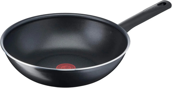 Tefal Day by Day 28 Cm Wok, All Hobs Compatible Expect Induction, Non-Stick Coating, Resistant, Easy to Clean, High Performance, Thermo-Signal, B56419AZ1