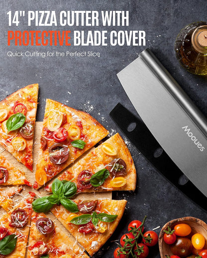 Pizza Peel Aluminum 12 Inch Pizza Spatula with Rocker Cutter | Metal Pizza Paddle(12"X 14") Foldable Wood Handle, [Storage Bag Included], for Family Pizza Oven Baking Pizza, Dough& Pastry4