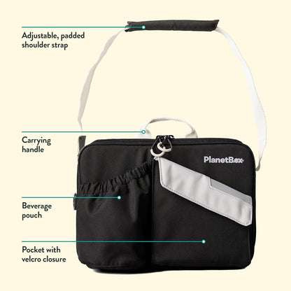 Insulated Lunch Bag, Black Currant Edition Carry Bag with Pockets for Water Bottle and Snacks, Durable, Easy to Clean and BPA Free6